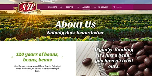 S&W Beans' Website